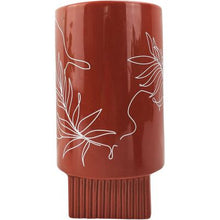 Load image into Gallery viewer, Maroon Leaf Vase