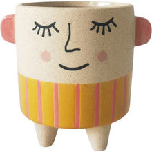 Load image into Gallery viewer, Sleepy Eyed Yellow Planter