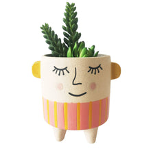 Load image into Gallery viewer, Sleepy Eyed Pink Planter

